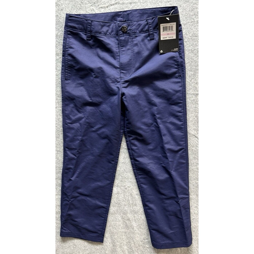 NEW Under Armour Boys Size 6 Match Play Golf Pants NAVY BLUE ADJUSTABLE NWT